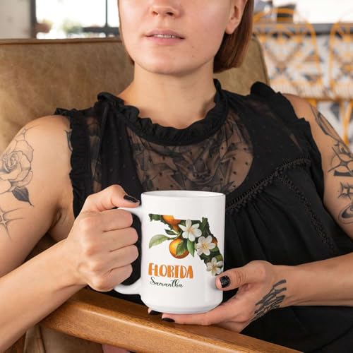 Novelty Featuring US State Design | Customised Coffee Mug | 11 OZ