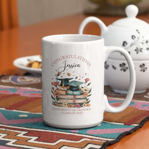 Personalized Name And Year Congratulations | Customised Coffee Mug | 11 OZ