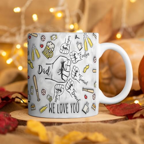Custom Dad Papa with Names You Holding Our | Customised Coffee Mug | 11 OZ