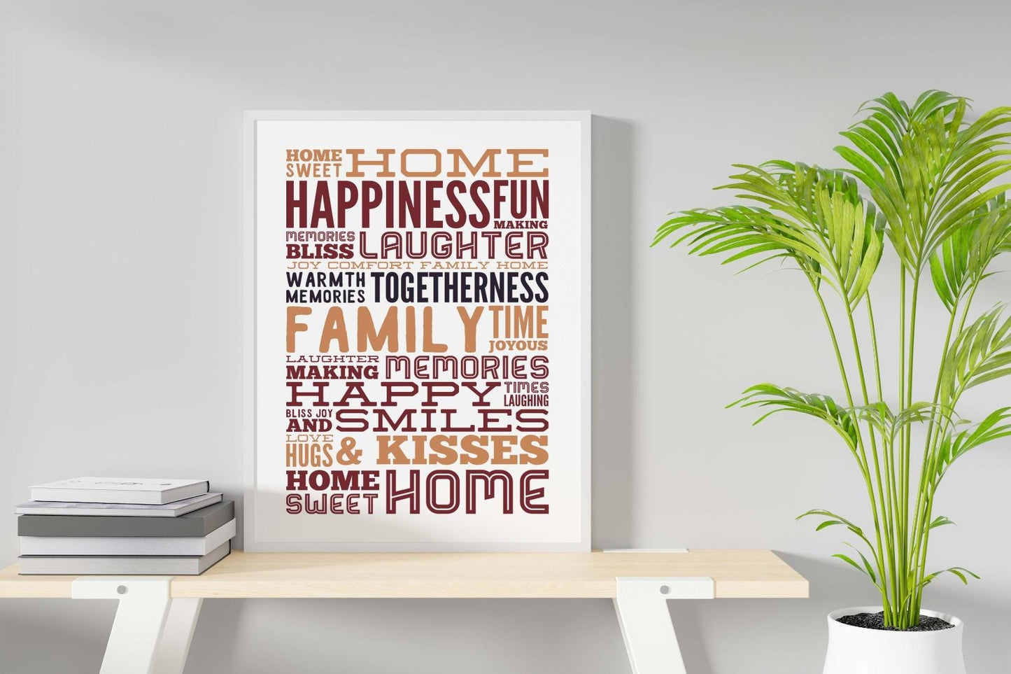 Home Sweet Home Happiness Inspirational Positive Thoughts Quote Poster Wall