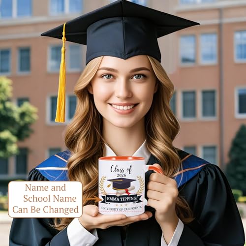 Graduation Personalized with Name School | Customised Coffee Mug | 11 OZ