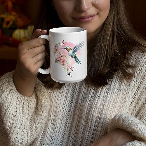 Personalized Hummingbird With Name | Customised Coffee Mug | 11 OZ