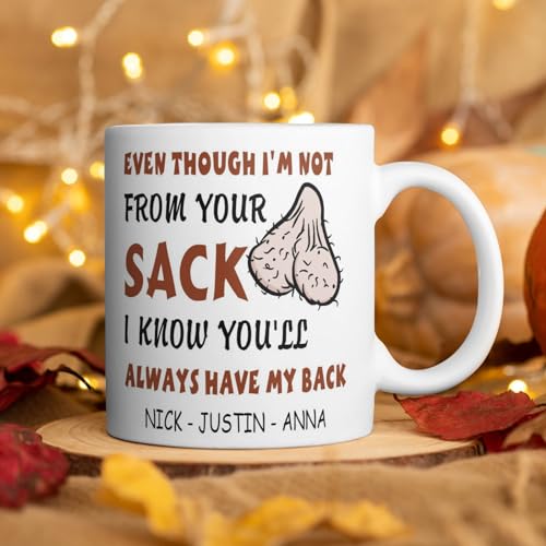 Personalized Stepdad with Kid s Name Even | Customised Coffee Mug | 11 OZ