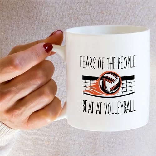 Funny Tears of the People I Beat at Volleyball | Ceramic Coffee Mug | 11 OZ