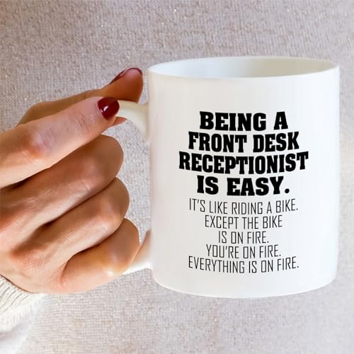 Funny Front Desk Receptionist or Humorous | Ceramic Coffee Mug | 11 OZ