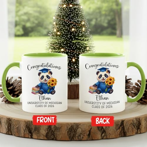 Congratulations Panda Grad Personalized | Customised Coffee Mug | 11 OZ