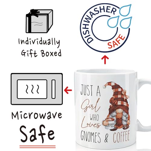 Novelty Gnomes Gift for Lover Gnome Who Loves | Ceramic Coffee Mug | 11 OZ