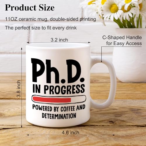 XQLZY PhD In Progress Graduation Creative | Ceramic Coffee Mug | 11 OZ