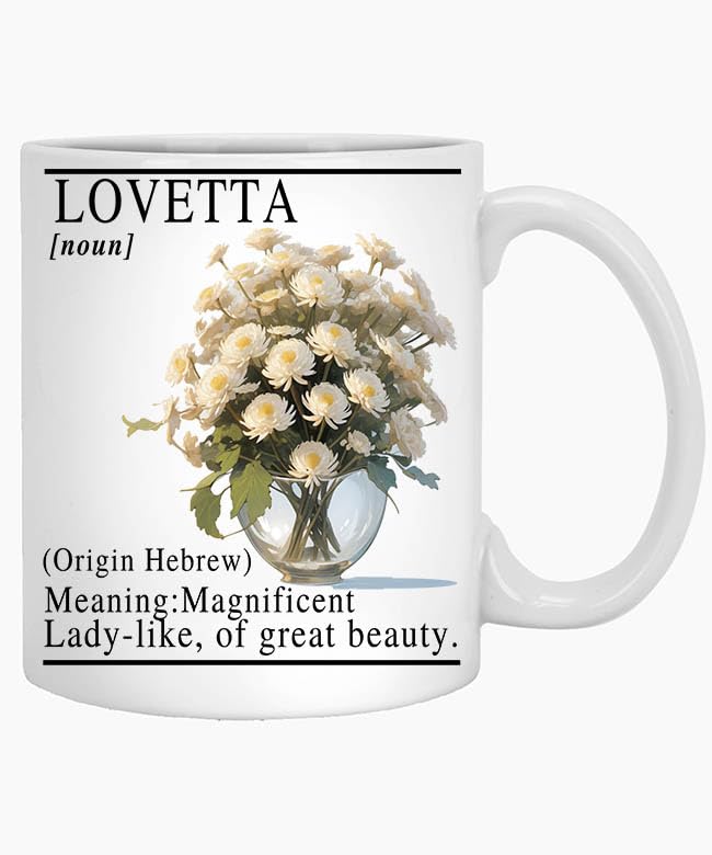 Birth Month Flower Personalized with Any | Customised Coffee Mug | 11 OZ