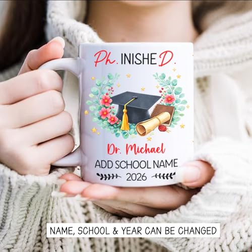 Personalized Phinished Graduation Custom | Customised Coffee Mug | 11 OZ