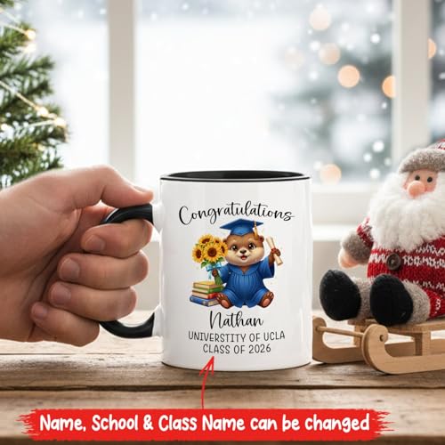 Personalized Graduation Otter Accent Gifts | Customised Coffee Mug | 11 OZ