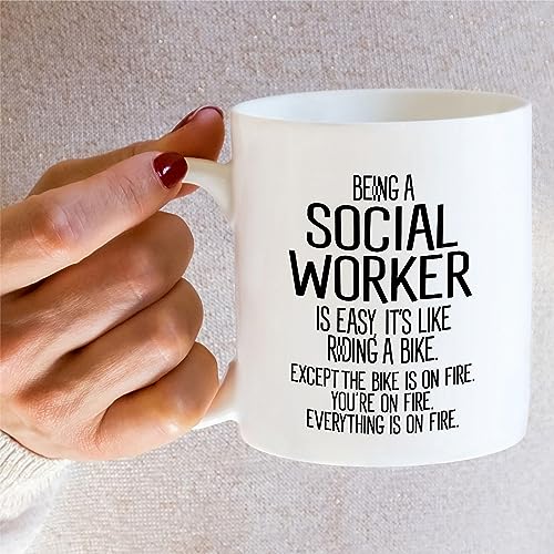 Funny Social Worker Gift Work Graduation Funny | Ceramic Coffee Mug | 11 OZ