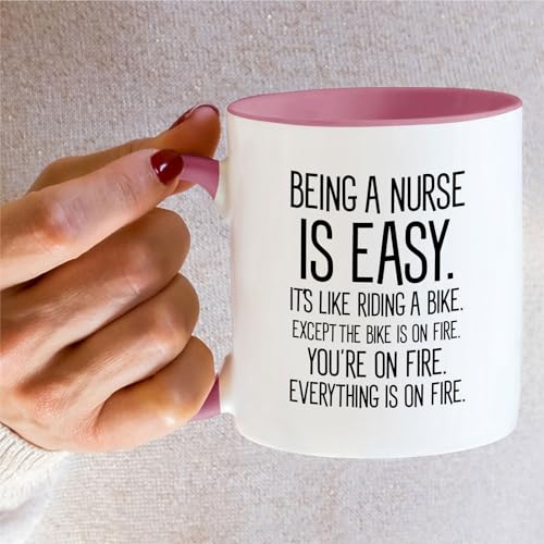 Funny Being a Nurse is Easy Sarcasm Funny | Ceramic Coffee Mug | 11 OZ
