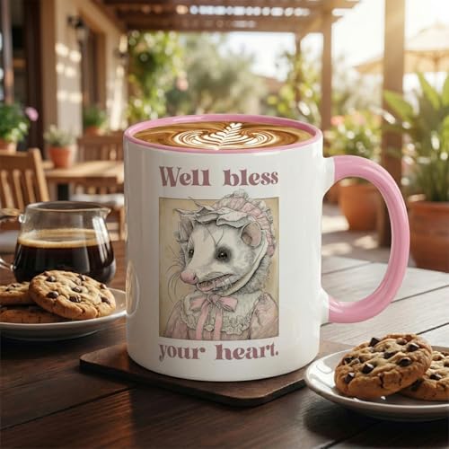 Bless Your Heart Opossum Lover Gift Country | Ceramic Coffee Mug | 11 OZ