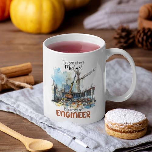 Construction Site With Custom Name | Customised Coffee Mug | 11 OZ
