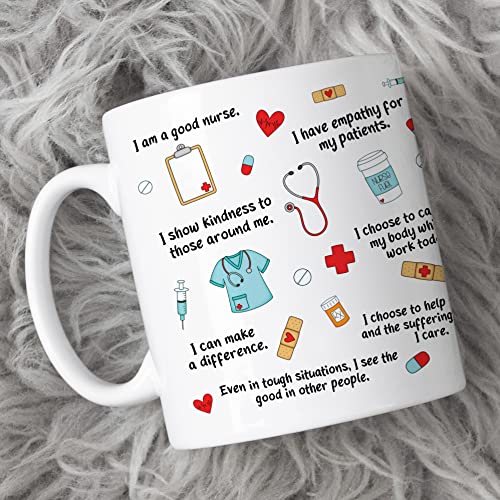 Positive Affirmations Motivational RN | Ceramic Coffee Mug | 11 OZ