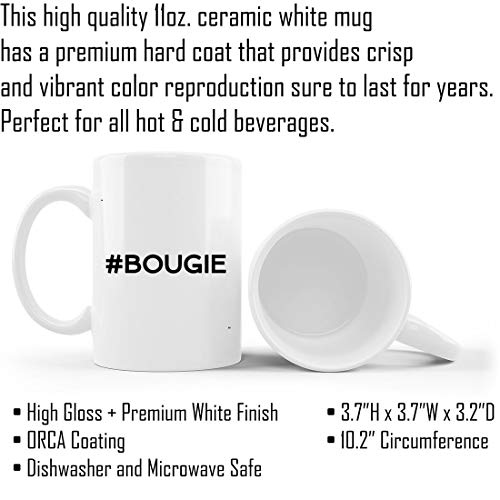 Funny Bougie Hashtag Gift for Men Women | Ceramic Coffee Mug | 11 OZ