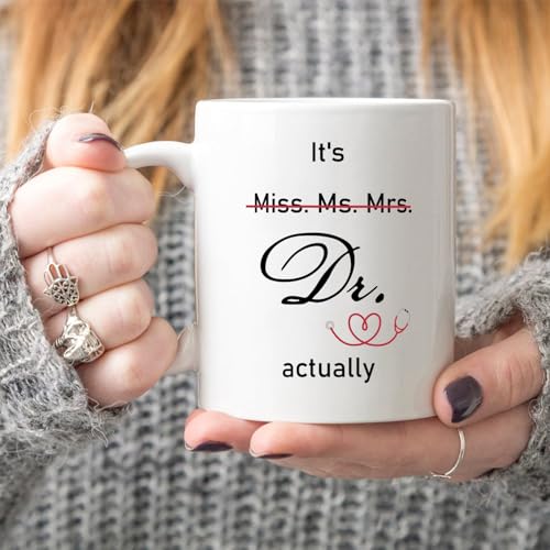 MAUAG It s Dr Actually Miss Ms Mrs Crossed Out | Ceramic Coffee Mug | 11 OZ