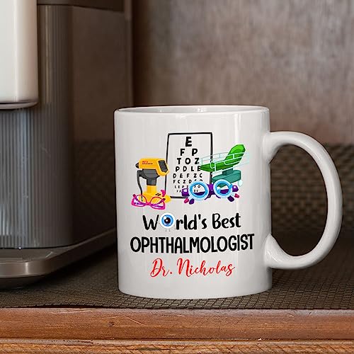 Personalized World s Best Ophthalmologist | Customised Coffee Mug | 11 OZ