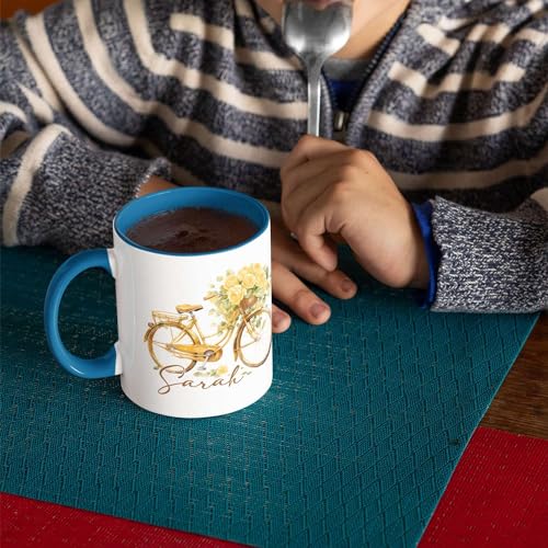 Heartwarming Personalized Name Rose Travel | Customised Coffee Mug | 11 OZ