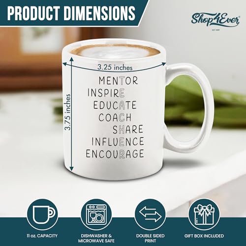 Inspirational Teacher Mentor Inspire Educate | Ceramic Coffee Mug | 11 OZ