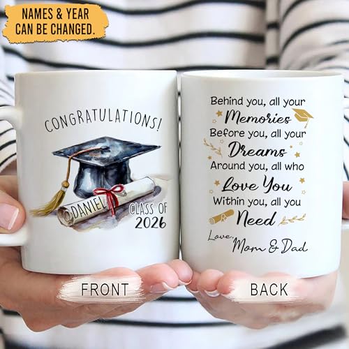 Hyturtle Personalized Graduation Gifts for | Customised Coffee Mug | 11 OZ