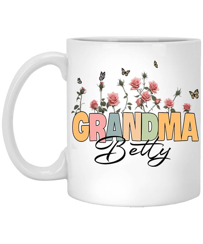 Personalized Grandma with Grandkids Names | Customised Coffee Mug | 11 OZ