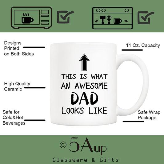 Funny Dad | Ceramic Coffee Mug | Father's Day Gift | Stylish Printed Design | Tea & Coffee Cup | 11oz