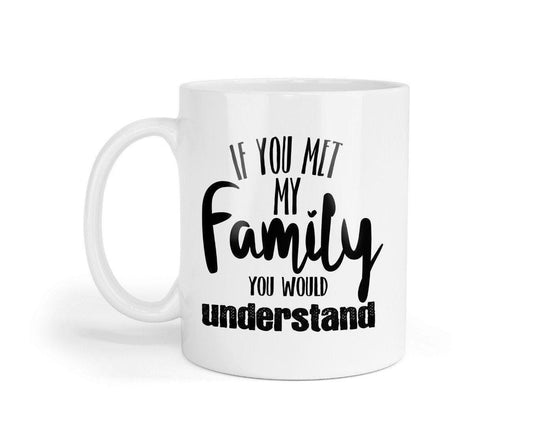 Funny Family Mug & Coaster Set - Novelty Coffee Tea Cup Gift