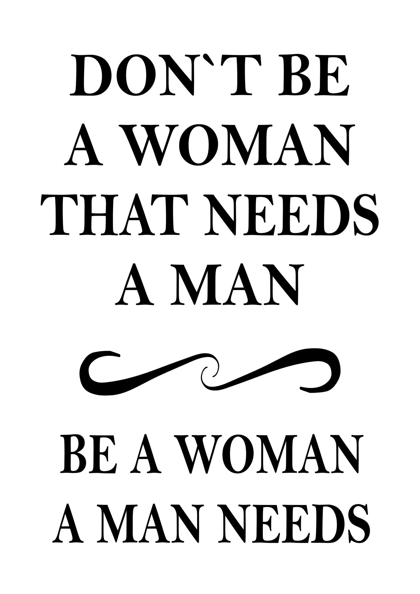 Be A Woman Independent Wall Poster Inspirational Motivational Quote Prints Decor