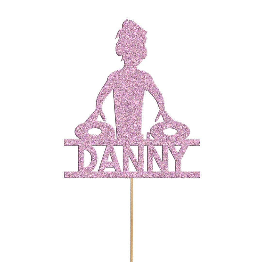 Personalised Dj Cake Topper Music Decks Birthday Cake Decoration Any Name & Age