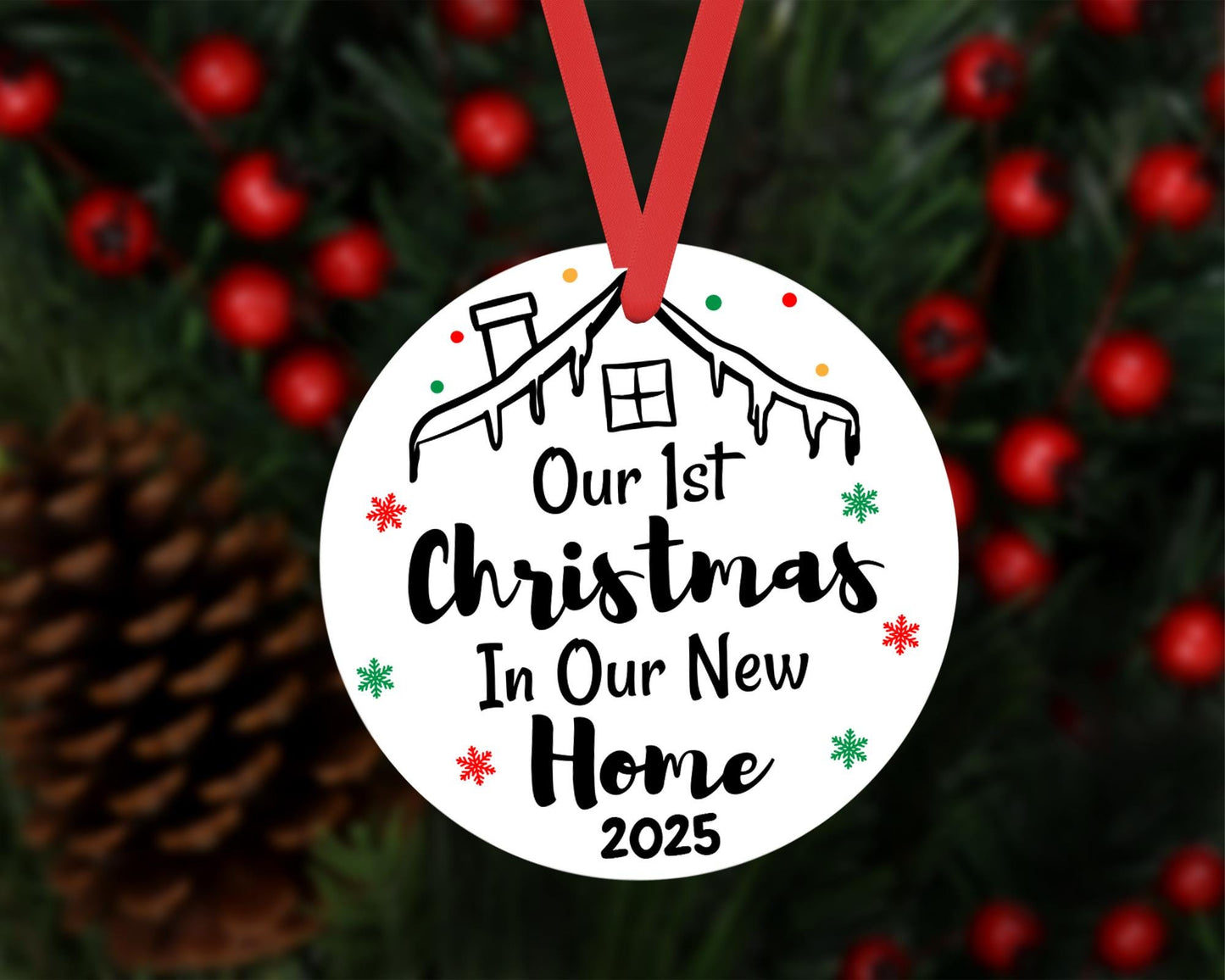 Our First Christmas Bauble New Home 1st Xmas Tree Ceramic Ornament Keepsake Gift