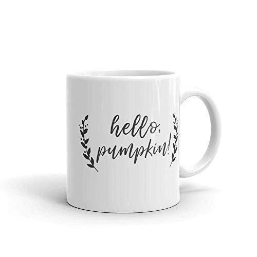 Hello Pumpkin Mug: Halloween Coffee Cup, Spooky Gift