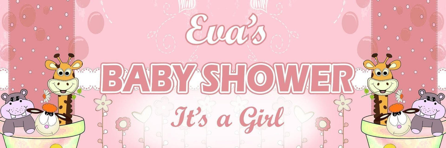 Personalised Baby Shower Banner: Custom Name, Party Decoration (2-Pack)