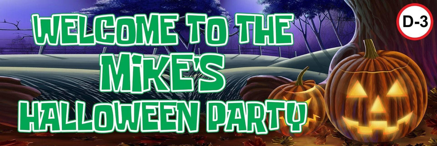 2 Personalised Halloween Six Different Designs Party Banners Decoration Posters