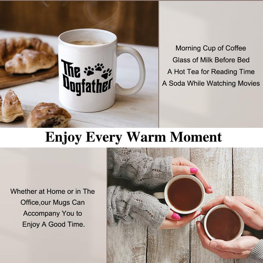 The Dogfather | Ceramic Coffee Mug | Father's Day Gift | Stylish Printed Design | Tea & Coffee Cup | 11oz