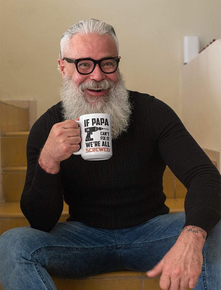 Dad for Papa from Daughter Son Funny Coffee Mugs For Dads 15 Ounce White | Ceramic Coffee Mug | Father's Day Gift | Stylish Printed Design | Tea & Coffee Cup | 11oz