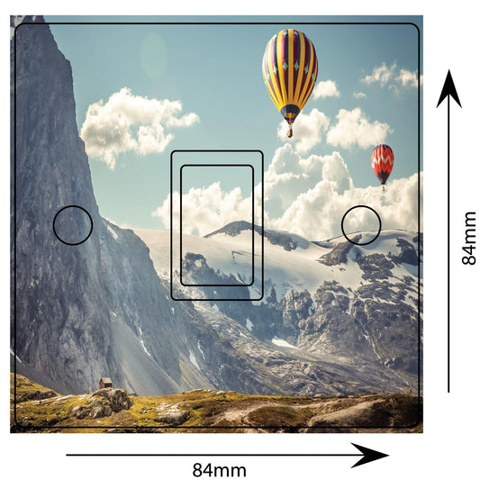 Hot Air Balloon Trip 3d Art Light Switch Sticker Cover Vinyl Skin Wall Decal