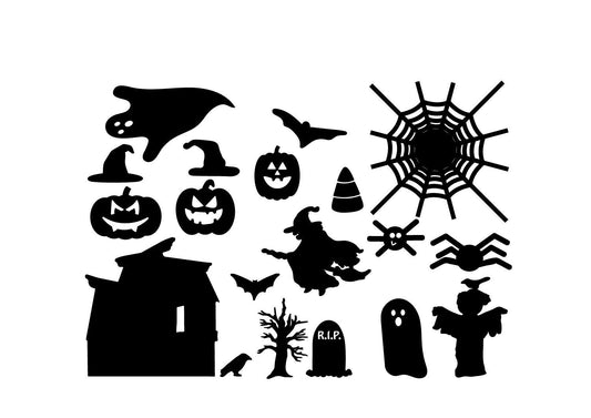 Spooky Halloween Castle Scary Gothic Vinyl Decal Sticker Car Window Wall Art