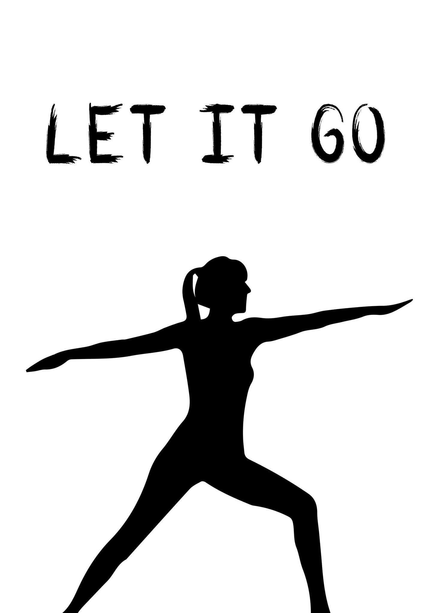 Let It Go Wall Poster Inspirational Motivational Quote Print Bedroom Home Decor