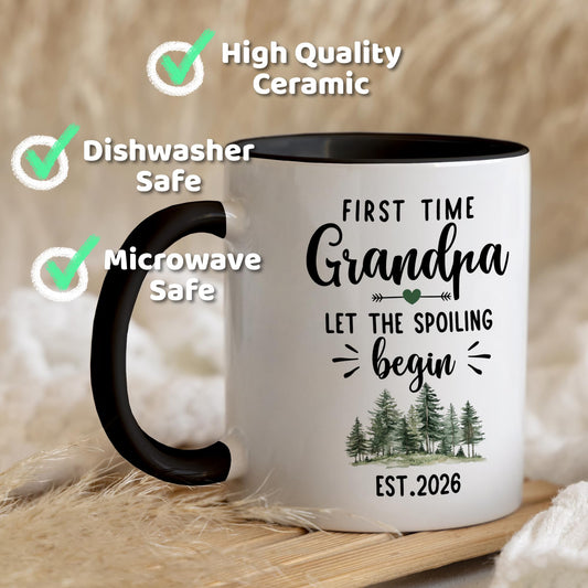 for Grandpa | Ceramic Coffee Mug | Father's Day Gift | Stylish Printed Design | Tea & Coffee Cup | 11oz | Black Two-Tone Design