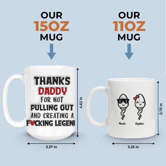 Funny | Ceramic Coffee Mug | Father's Day Gift | Stylish Printed Design | Tea & Coffee Cup | 11oz | Black Two-Tone Design