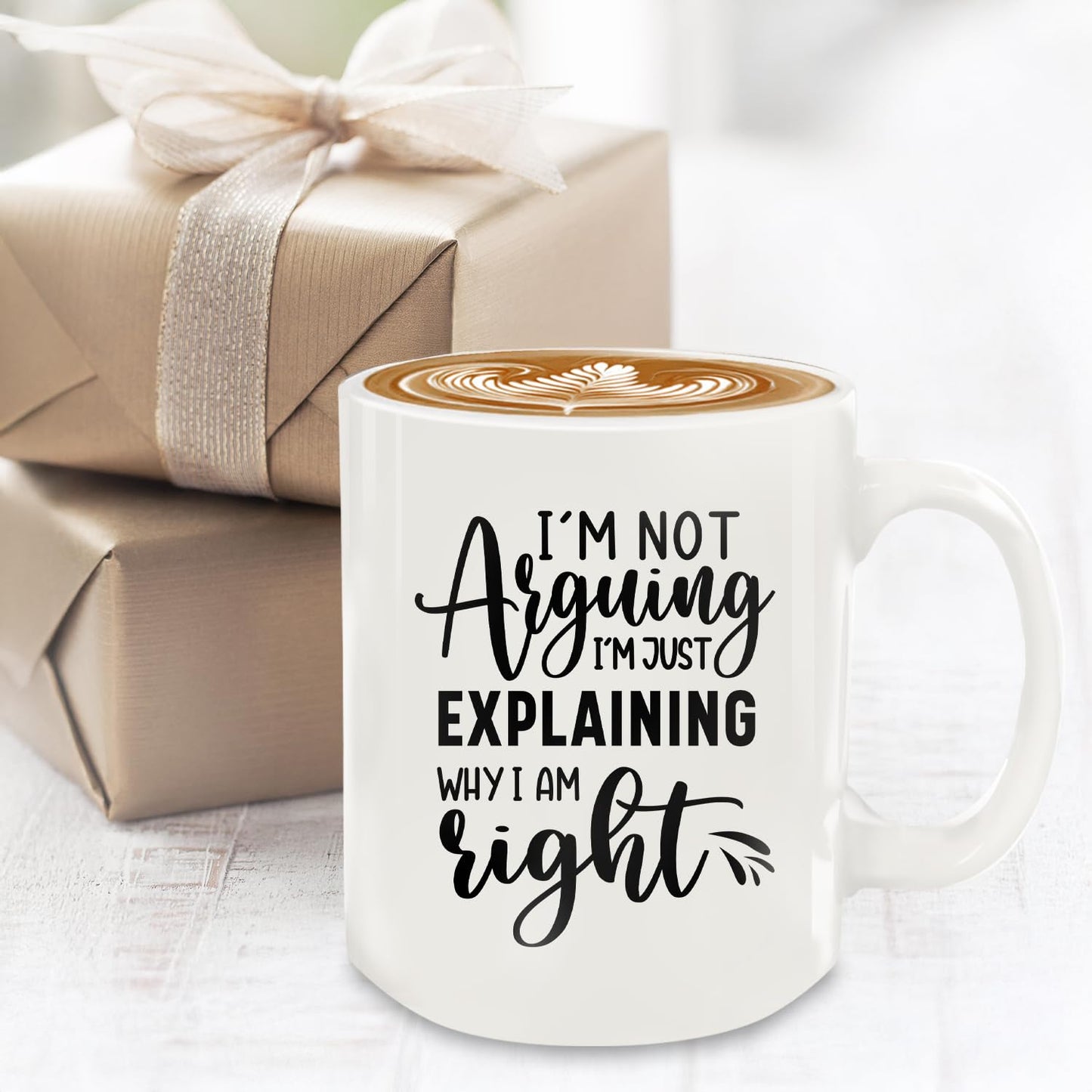 I'm Not Arguing I'm Just Explaining Why I Am Right 12oz | Ceramic Coffee Mug | Father's Day Gift | Stylish Printed Design | Tea & Coffee Cup | 11oz