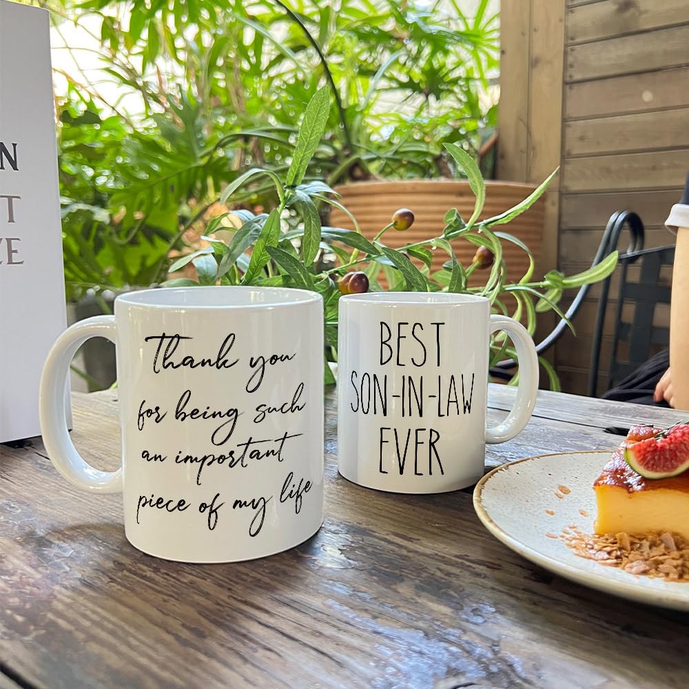 Inspirational for Son in Law | Ceramic Coffee Mug | Father's Day Gift | Stylish Printed Design | Tea & Coffee Cup | 11oz