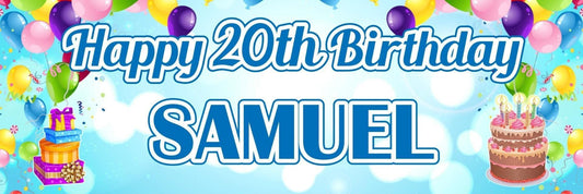 2 Personalised Elders Balloons Gifts Birthday Party Celebration Banners Posters