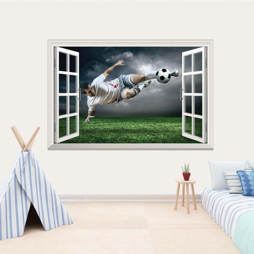 Football Stadium 3D Wall Sticker: Boys Sports Decor