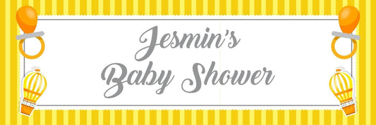 2x Personalised Baby Shower Banners: Custom Party Decoration