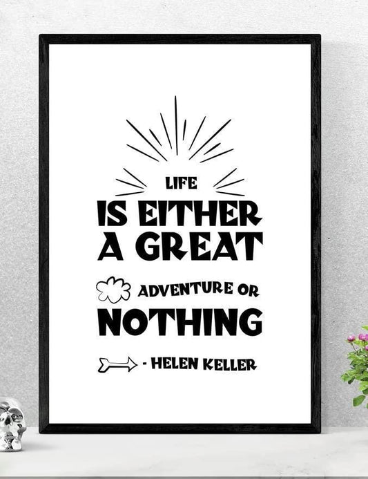 Life Is Great Adventure Motivational Inspirational Positive Quote Poster Wall