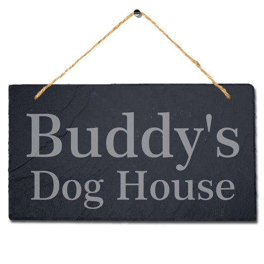 Personalised Garden Shed Or Door Sign Laser Engraved Slate Plaque Stone