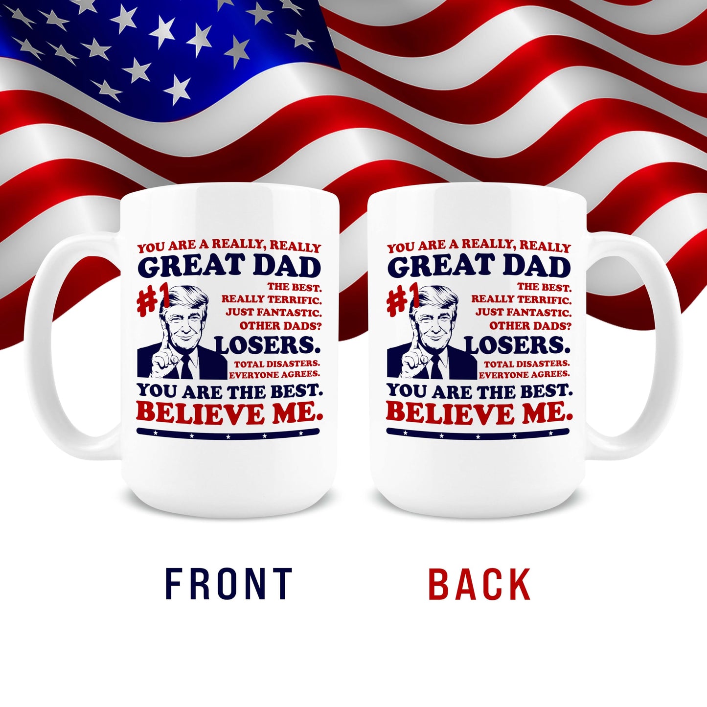 #1 Dad | Ceramic Coffee Mug | Father's Day Gift | Stylish Printed Design | Tea & Coffee Cup | 11oz